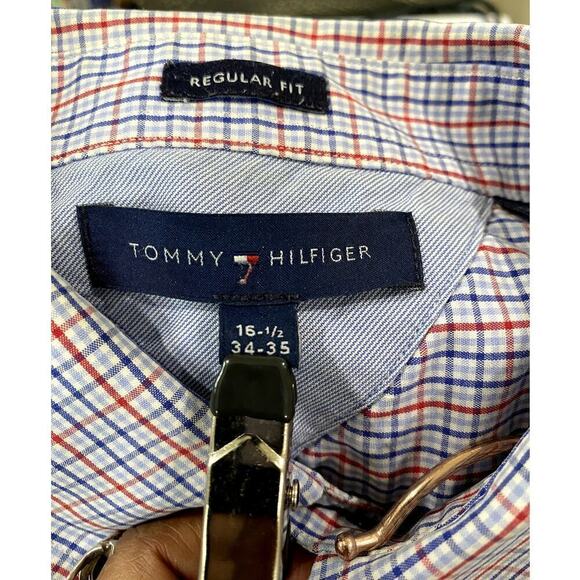 Tommy Hilfiger Plaid Casual Button Down Shirt - Sz. 34 - 35 (EUC) - Picture 4 of 6
